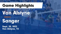 Van Alstyne  vs Sanger  Game Highlights - Sept. 20, 2022