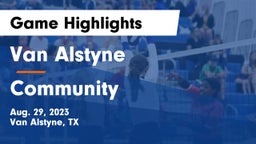 Van Alstyne  vs Community  Game Highlights - Aug. 29, 2023