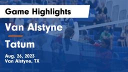 Van Alstyne  vs Tatum Game Highlights - Aug. 26, 2023