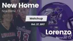Matchup: New Home  vs. Lorenzo  2017