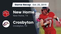 Recap: New Home  vs. Crosbyton  2019