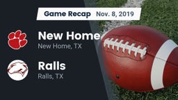 Recap: New Home  vs. Ralls  2019