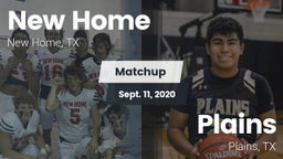 Matchup: New Home  vs. Plains  2020