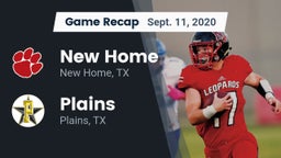 Recap: New Home  vs. Plains  2020