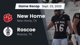 Recap: New Home  vs. Roscoe  2020