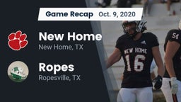 Recap: New Home  vs. Ropes  2020