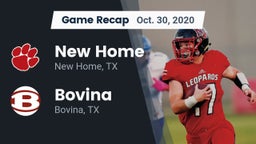 Recap: New Home  vs. Bovina  2020