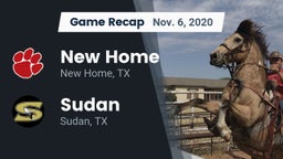 Recap: New Home  vs. Sudan  2020