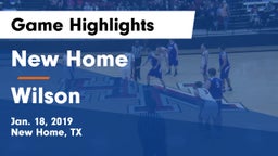 New Home  vs Wilson  Game Highlights - Jan. 18, 2019