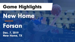 New Home  vs Forsan  Game Highlights - Dec. 7, 2019