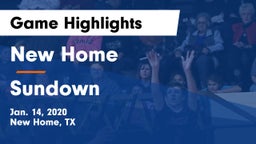 New Home  vs Sundown  Game Highlights - Jan. 14, 2020