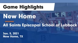 New Home  vs All Saints Episcopal School of Lubbock Game Highlights - Jan. 5, 2021
