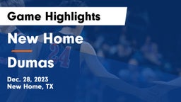 New Home  vs Dumas  Game Highlights - Dec. 28, 2023