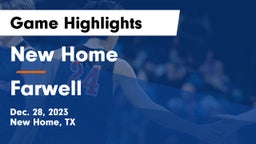 New Home  vs Farwell  Game Highlights - Dec. 28, 2023