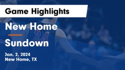 New Home  vs Sundown  Game Highlights - Jan. 2, 2024