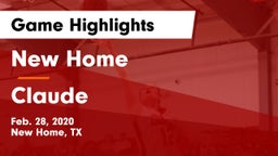 New Home  vs Claude Game Highlights - Feb. 28, 2020