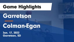 Garretson  vs Colman-Egan  Game Highlights - Jan. 17, 2022