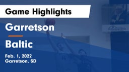 Garretson  vs Baltic  Game Highlights - Feb. 1, 2022