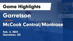 Garretson  vs McCook Central/Montrose  Game Highlights - Feb. 4, 2022