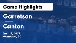 Garretson  vs Canton  Game Highlights - Jan. 12, 2023
