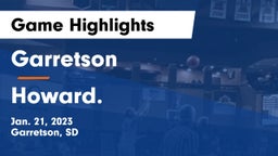 Garretson  vs Howard. Game Highlights - Jan. 21, 2023