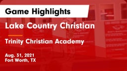 Lake Country Christian  vs Trinity Christian Academy  Game Highlights - Aug. 31, 2021