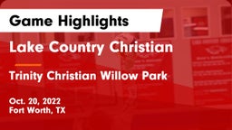 Lake Country Christian  vs Trinity Christian Willow Park Game Highlights - Oct. 20, 2022