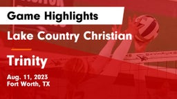 Lake Country Christian  vs Trinity  Game Highlights - Aug. 11, 2023