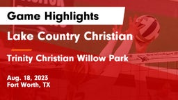 Lake Country Christian  vs Trinity Christian Willow Park Game Highlights - Aug. 18, 2023
