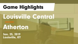 Louisville Central  vs Atherton Game Highlights - Jan. 25, 2019
