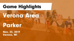 Verona Area  vs Parker  Game Highlights - Nov. 23, 2019