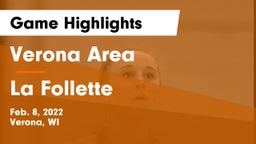 Verona Area  vs La Follette  Game Highlights - Feb. 8, 2022