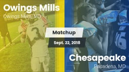 Matchup: Owings Mills High vs. Chesapeake  2018