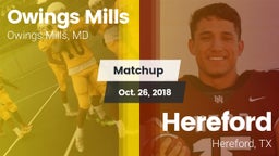 Matchup: Owings Mills High vs. Hereford  2018