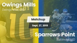 Matchup: Owings Mills High vs. Sparrows Point  2019