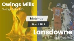 Matchup: Owings Mills High vs. Lansdowne  2019