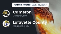 Recap: Cameron  vs. Lafayette County  2017