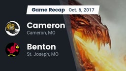 Recap: Cameron  vs. Benton  2017