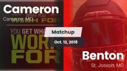 Matchup: Cameron  vs. Benton  2018