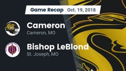 Recap: Cameron  vs. Bishop LeBlond  2018