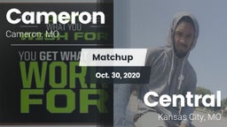 Matchup: Cameron  vs. Central   2020