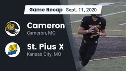 Recap: Cameron  vs. St. Pius X  2020