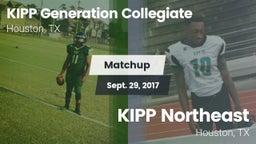 Matchup: KIPP Generation vs. KIPP Northeast  2017