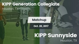 Matchup: KIPP Generation vs. KIPP Sunnyside  2017