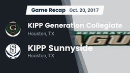 Recap: KIPP Generation Collegiate vs. KIPP Sunnyside  2017