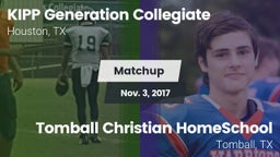Matchup: KIPP Generation vs. Tomball Christian HomeSchool  2017