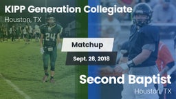 Matchup: KIPP Generation vs. Second Baptist  2018