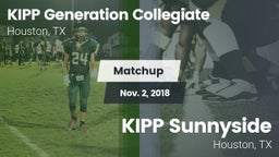 Matchup: KIPP Generation vs. KIPP Sunnyside  2018