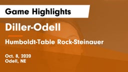 Diller-Odell  vs Humboldt-Table Rock-Steinauer  Game Highlights - Oct. 8, 2020