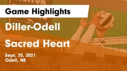 Diller-Odell  vs Sacred Heart  Game Highlights - Sept. 25, 2021